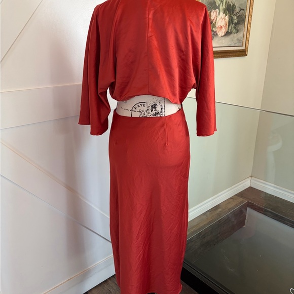 Dynamite Satin Tie Dress - Picture 3 of 6